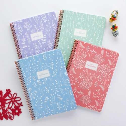 Keskin A4 80-1 Yp.Çiz. Karton Kp.Spr.Pastel Flora DefterKeskin A4 80-1 Yp.Çiz. Karton Kp.Spr.Pastel Flora Defter - Kirtasiyem.netSpiralli Karton Kapak Defterler