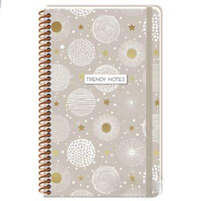 Keskin Color 13X21 80 Yp.Çiz.Sert Kap.Spr.Trendy Notes Beads -GoldKeskin Color 13X21 80 Yp.Çiz.Sert Kap.Spr.Trendy Notes Beads -Gold - Kirtasiyem.netSert Kapak Defterler
