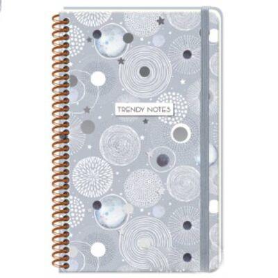 Keskin Color 13X21 80 Yp.Çiz.Sert Kap.Spr.Trendy Notes Beads -SilverKeskin Color 13X21 80 Yp.Çiz.Sert Kap.Spr.Trendy Notes Beads -Silver - Kirtasiyem.netSert Kapak Defterler