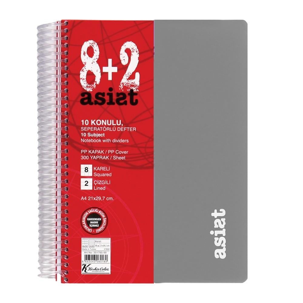 Keskin Color 8+2 Ayraçlı Plastik Kapak Asist Defter A4 300 YaprakKeskin Color 8+2 Ayraçlı Plastik Kapak Asist Defter A4 300 Yaprak - Kirtasiyem.netSeperatörlü ( Ayraçlı ) Defterler