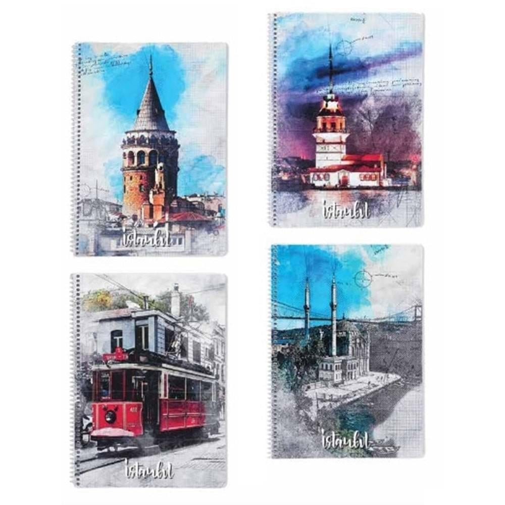 Keskin Color Ancient İstanbul Plastik Kapak Spiralli Defter A4 80 Yaprak ÇizgiliKeskin Color Ancient İstanbul Plastik Kapak Spiralli Defter A4 80 Yaprak Çizgili - Kirtasiyem.netSpiralli Defterler