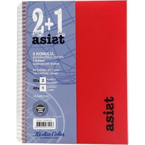 Keskin Color Asist 2+1 Ayraçlı Plastik Kapak Defter 17*24 140 YaprakKeskin Color Asist 2+1 Ayraçlı Plastik Kapak Defter 17*24 140 Yaprak - Kirtasiyem.netSeperatörlü ( Ayraçlı ) Defterler