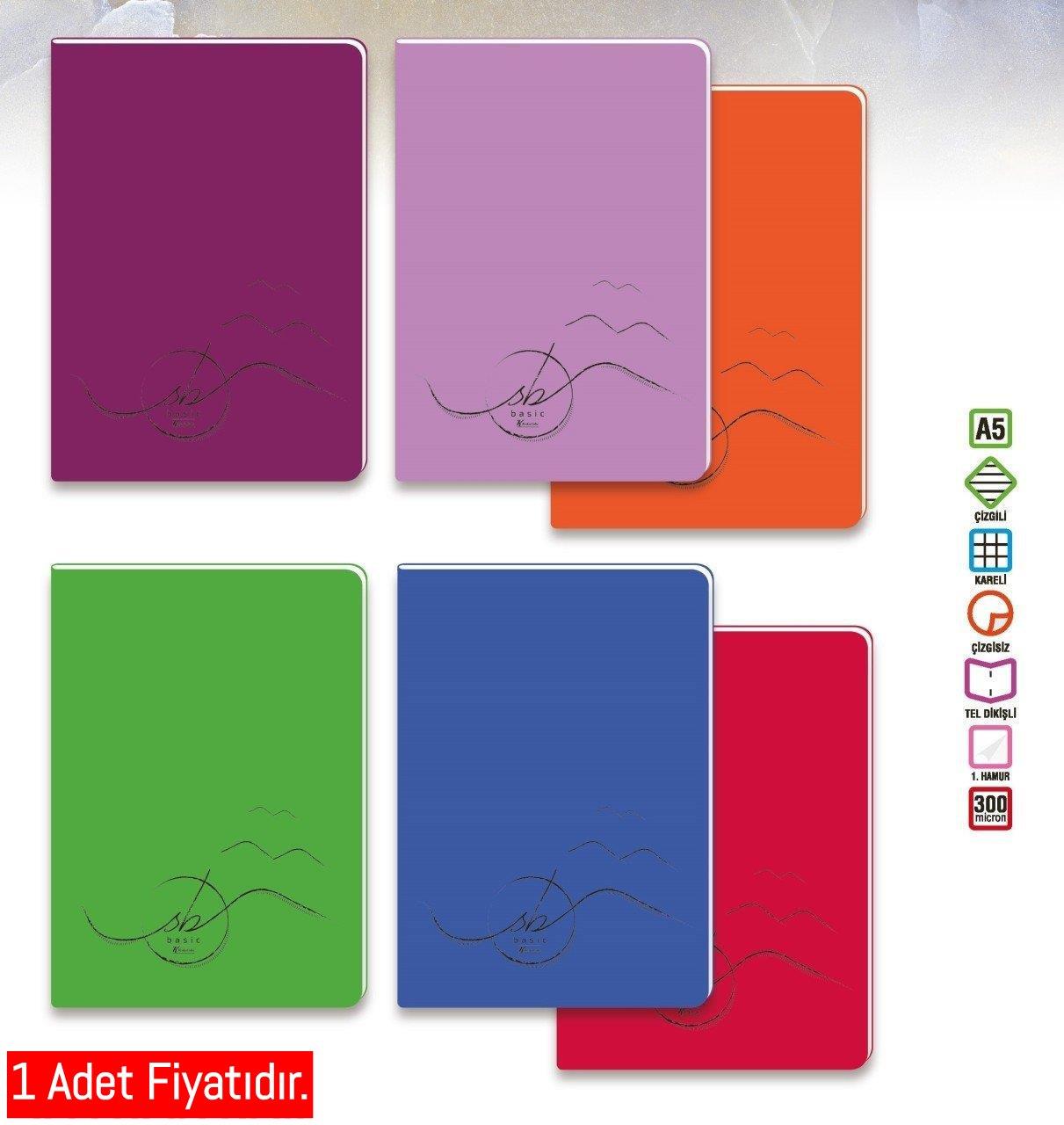 Keskin Color Plastik Kapak Defter Basic Tel Dikiş  A5 80-4 Yaprak  (1 Adet)Keskin Color Plastik Kapak Defter Basic Tel Dikiş  A5 80-4 Yaprak  - Kirtasiyem.netPlastik Kapak Defterler