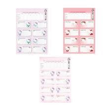 Keskin Hello Kitty Ders Programlı 3Lü EtiketOkul Etiketleri