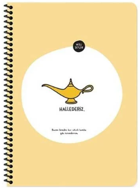 Keskin Hisli Şeyler 16,5*22,5  80Yp.Çiz.Stickerli Defter - HallederizSert Kapak Defterler