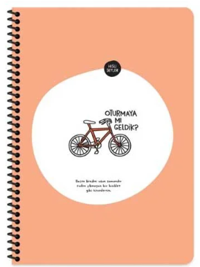 Keskin Hisli Şeyler 16,5*22,5  80Yp.Kar.Stickerli Defter - Oturmaya Mı Geldik?Sert Kapak Defterler