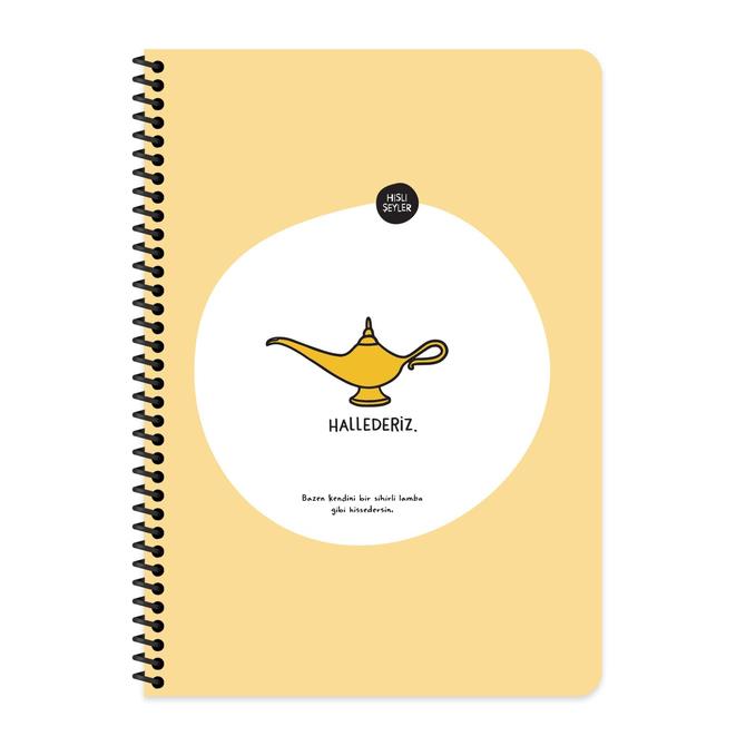 Keskin Hisli Şeyler A4 80Yp.Kar.Spr.Stickerli Defter - HallederizSert Kapak Defterler