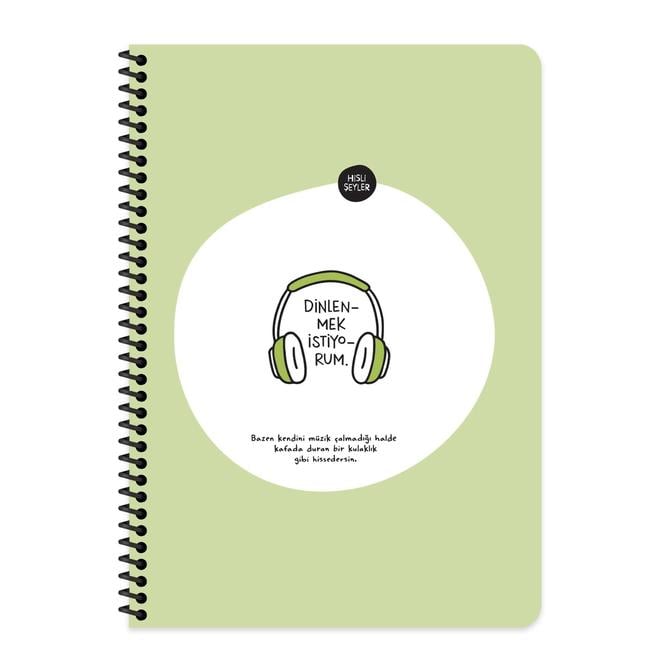 Keskin Hisli Şeyler A4 80Yp.Kar.Spr.Stickerli Defter - Dinlenmek İstiyorumSert Kapak Defterler