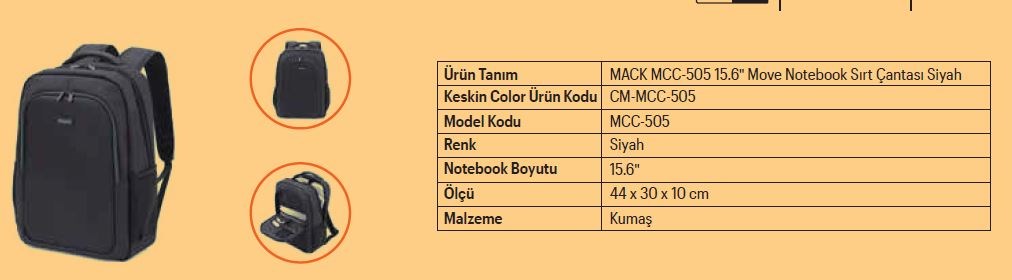 Keskin Mack Mcc-505Bg 15.6