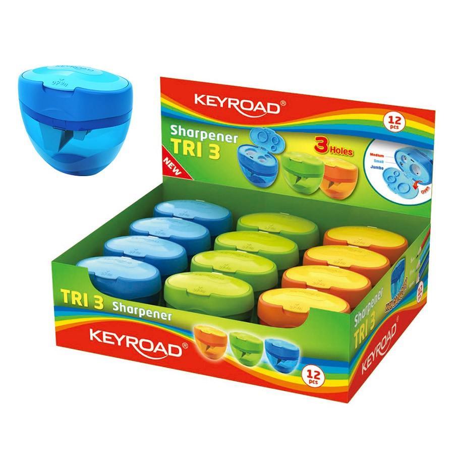 Keyroad Kalemtraş Tris Üçlü  3 Renk Kr971431Keyroad Kalemtraş Tris Üçlü  3 Renk Kr971431 - Kirtasiyem.netKalemtraşlar