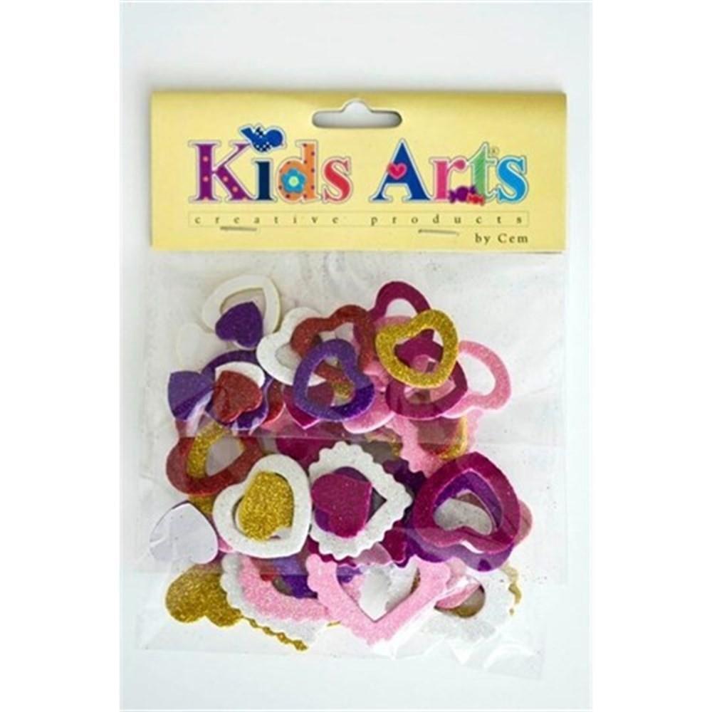Kıds Art Sticker Eva Set Simli Kalp My-028Kıds Art Sticker Eva Set Simli Kalp My-028 - Kirtasiyem NetStickerlar