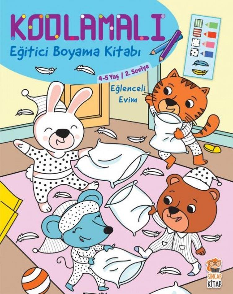 Kodlamalı Eğitici Boyama Kitabı Eğlenceli Evim (4-5 Yaş 2. Seviye)Kodlamalı Eğitici Boyama Kitabı Eğlenceli Evim (4-5 Yaş 2. Seviye) - Kirtasiyem.netBoyama Kitapları