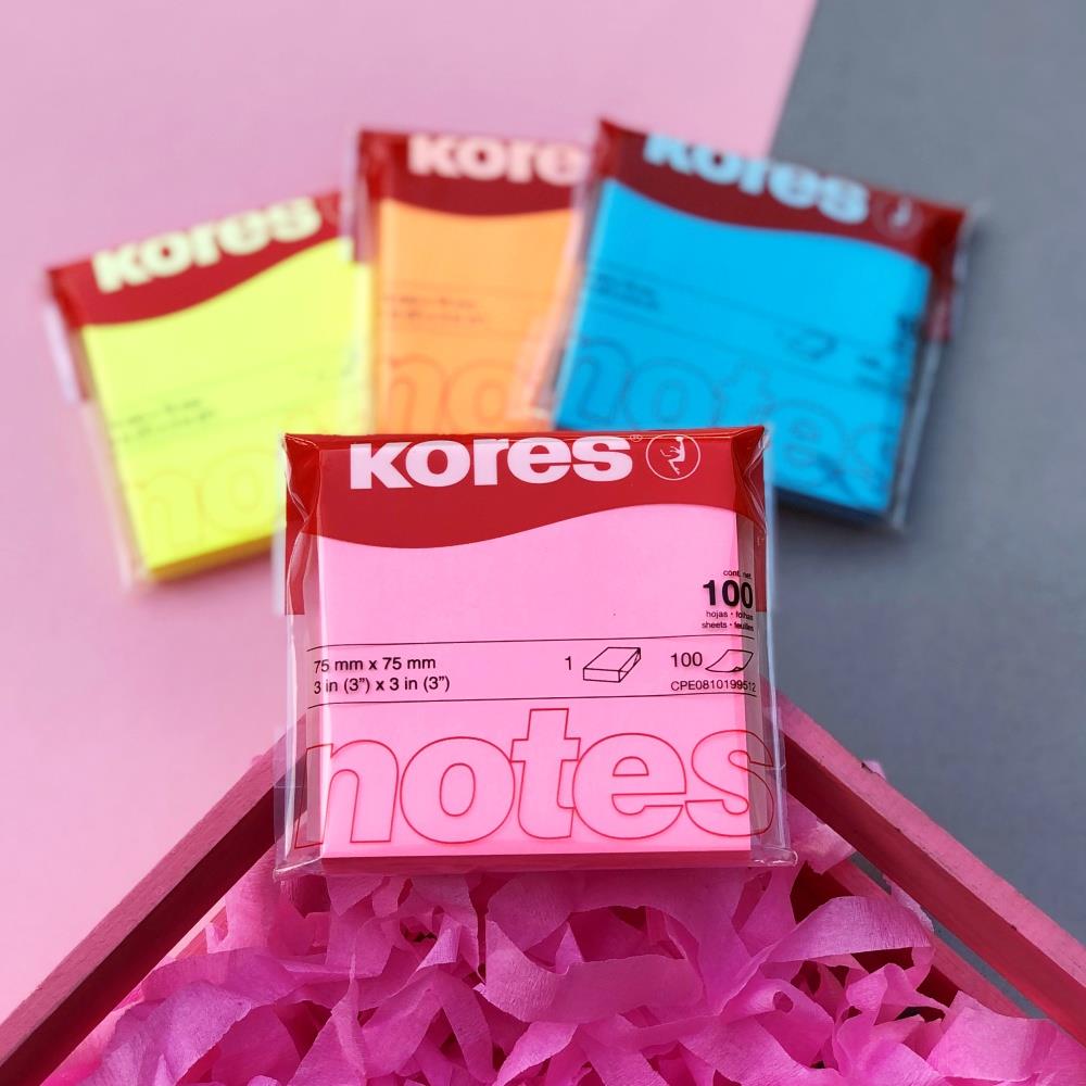 Kores Neon Magenta Notlar 75X75Mm 100 Yp Oluşan BloklarKores Neon Magenta Notlar 75X75Mm 100 Yp Oluşan Bloklar - Kirtasiyem NetNot Kağıtları