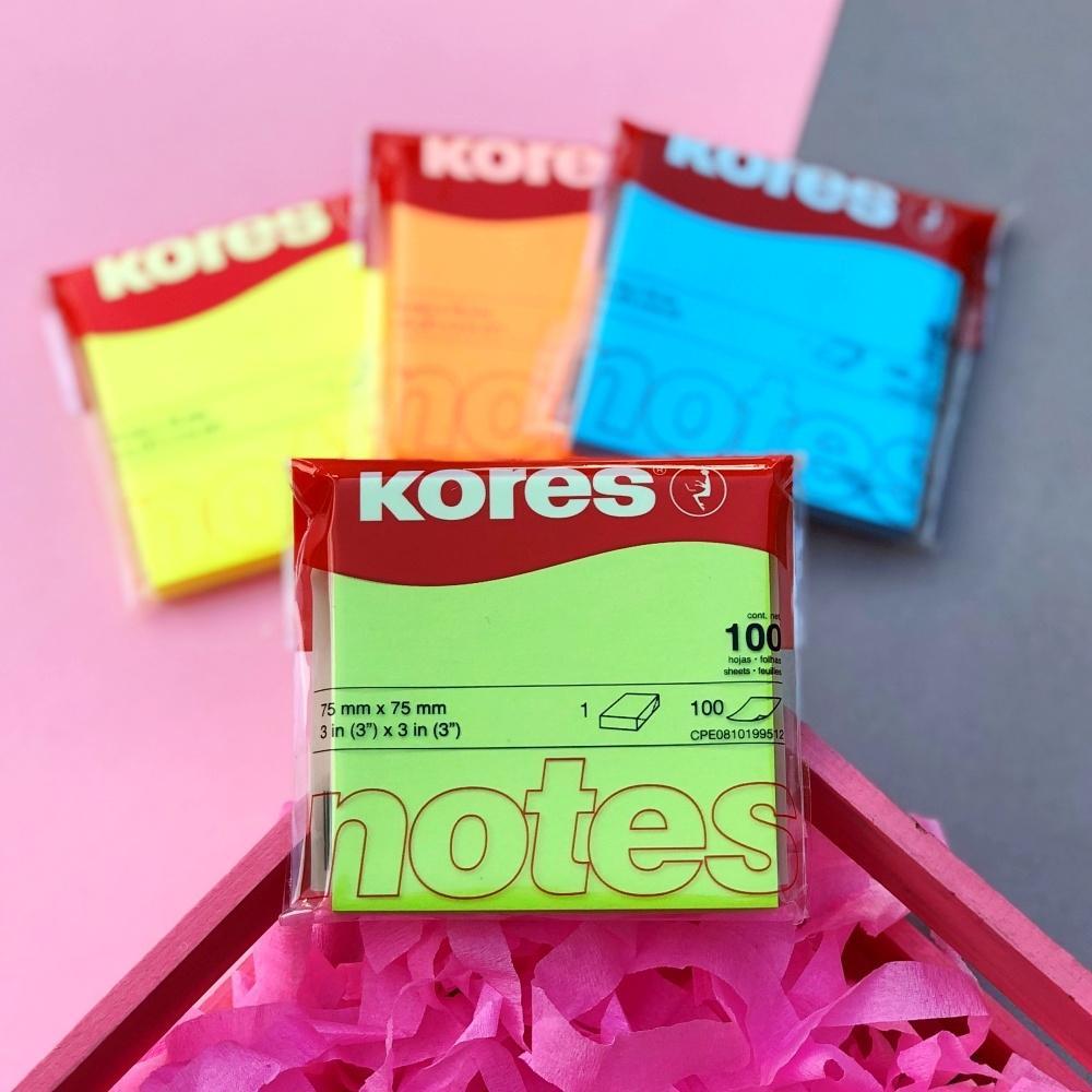 Kores Neon Yeşil Notlar 75X75Mm 100 Yp Oluşan BloklarKores Neon Yeşil Notlar 75X75Mm 100 Yp Oluşan Bloklar - Kirtasiyem NetNot Kağıtları