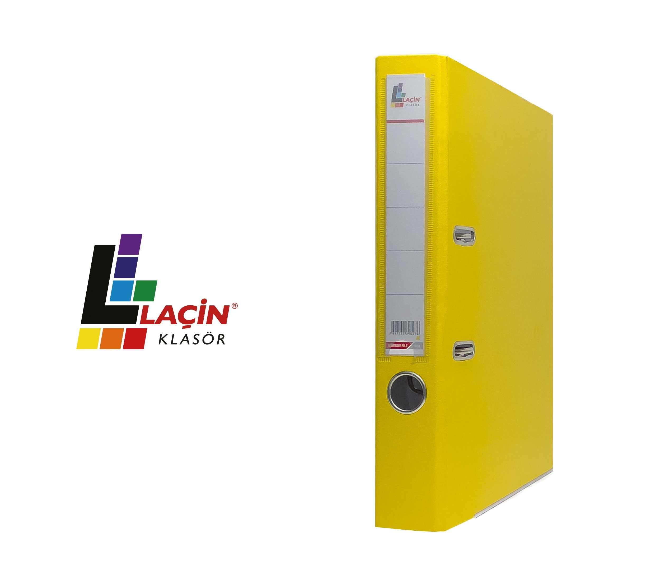 Laçin Dar TİP:D.M.O Klasörü 34 cm SarıLaçin Klasör Dmo Sarı Dar - Kirtasiyem.netBüro Klasörleri