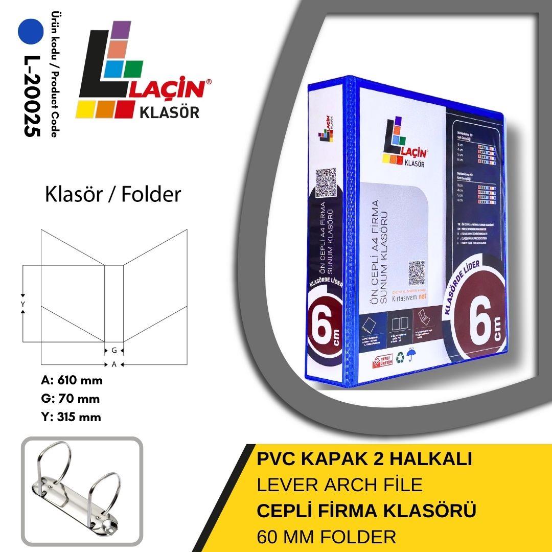Laçin Firma Klasörü A4 2 Halkalı 6 CM BordoBüro Klasörleri