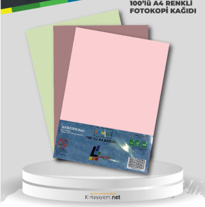 Laçin Fotokopi Kağıdı A4 Renkli 100 LüLaçin Fotokopi Kağıdı A4 Renkli 100 Lü - Kirtasiyem.netRenkli Fotokopi Kağıtları
