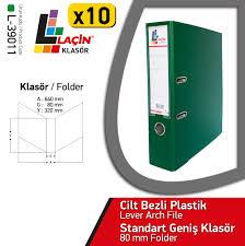 Laçin Geniş Büro Klasörü Koyu Yeşil (1 Koli 24 Adet )Büro Klasörleri