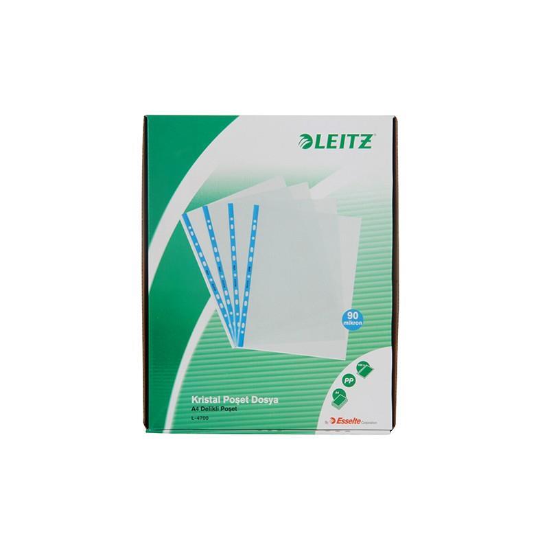 Leitz Poşet Dosya A4 Delikli Kristal 100 LüLeitz Poşet Dosya A4 Delikli Kristal 100 Lü - Kirtasiyem.netPoşet Dosyalar
