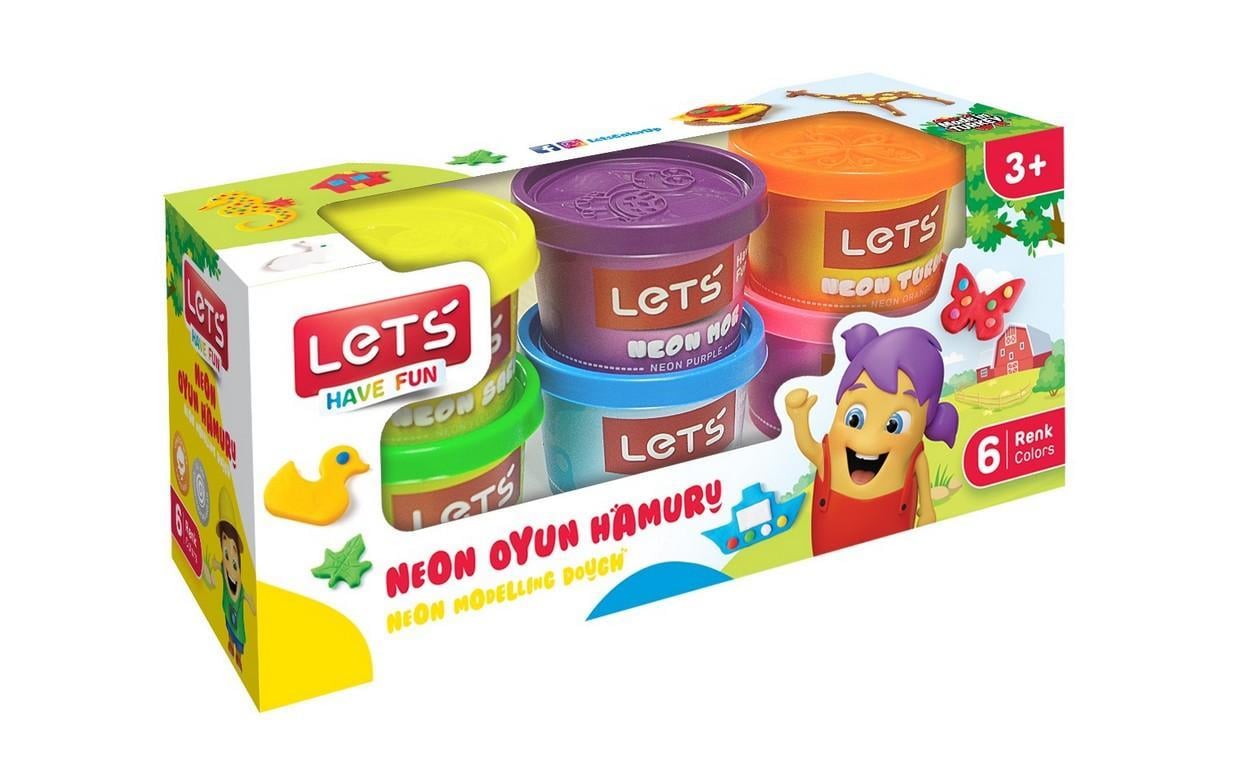 LETS 6 Renk Fosforlu Oyun Hamuru 600 Gr L-8346LETS 6 Renk Fosforlu Oyun Hamuru 600 Gr L-8346 - Kirtasiyem.netOyun Hamurları
