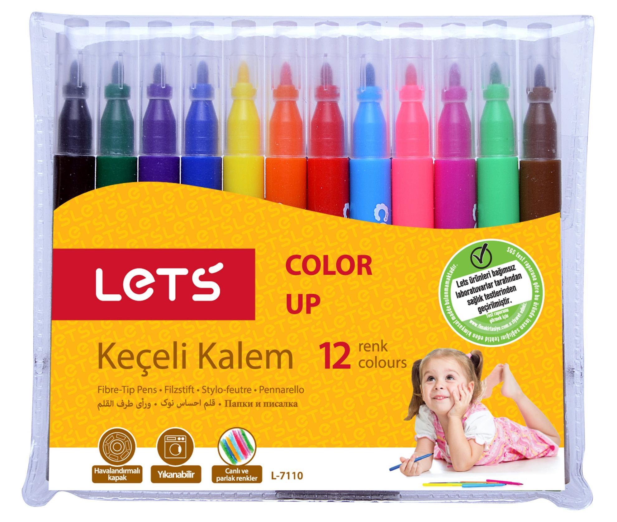 Lets Keçeli Boya Kalemi Yarım Boy 12 Renk / L-7110Lets Keçeli Boya Kalemi Yarım Boy 12 Renk / L-7110 - Kırtasiyem.netKeçeli Kalemler