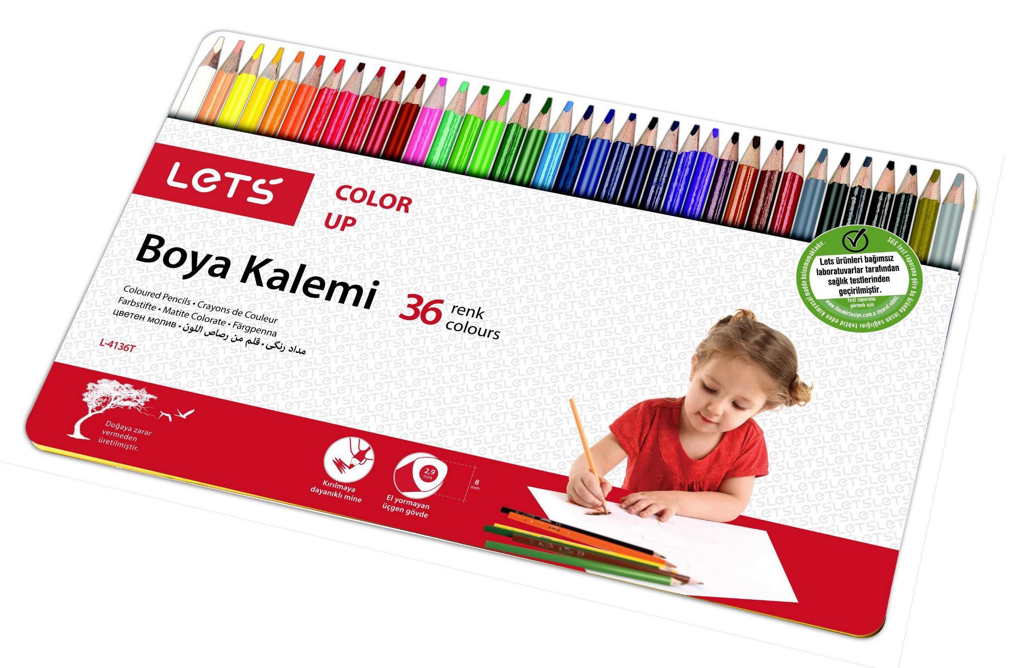 Lets Kuru Boya 36 Lı Metal Kutu L-4136TLets Kuru Boya 36 Lı Metal Kutu L-4136T - Kırtasiyem.netKuru Boyalar