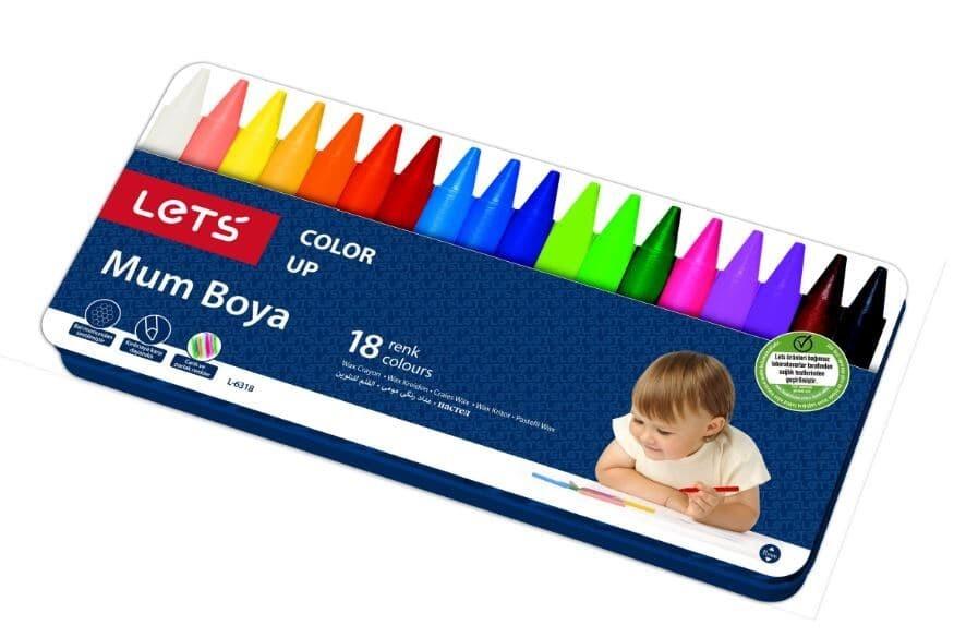 Lets Mum Boya 11 Mm Jumbo 18 RenkLets Mum Boya 11 Mm Jumbo 18 Renk - Kırtasiyem.netMum Boyalar