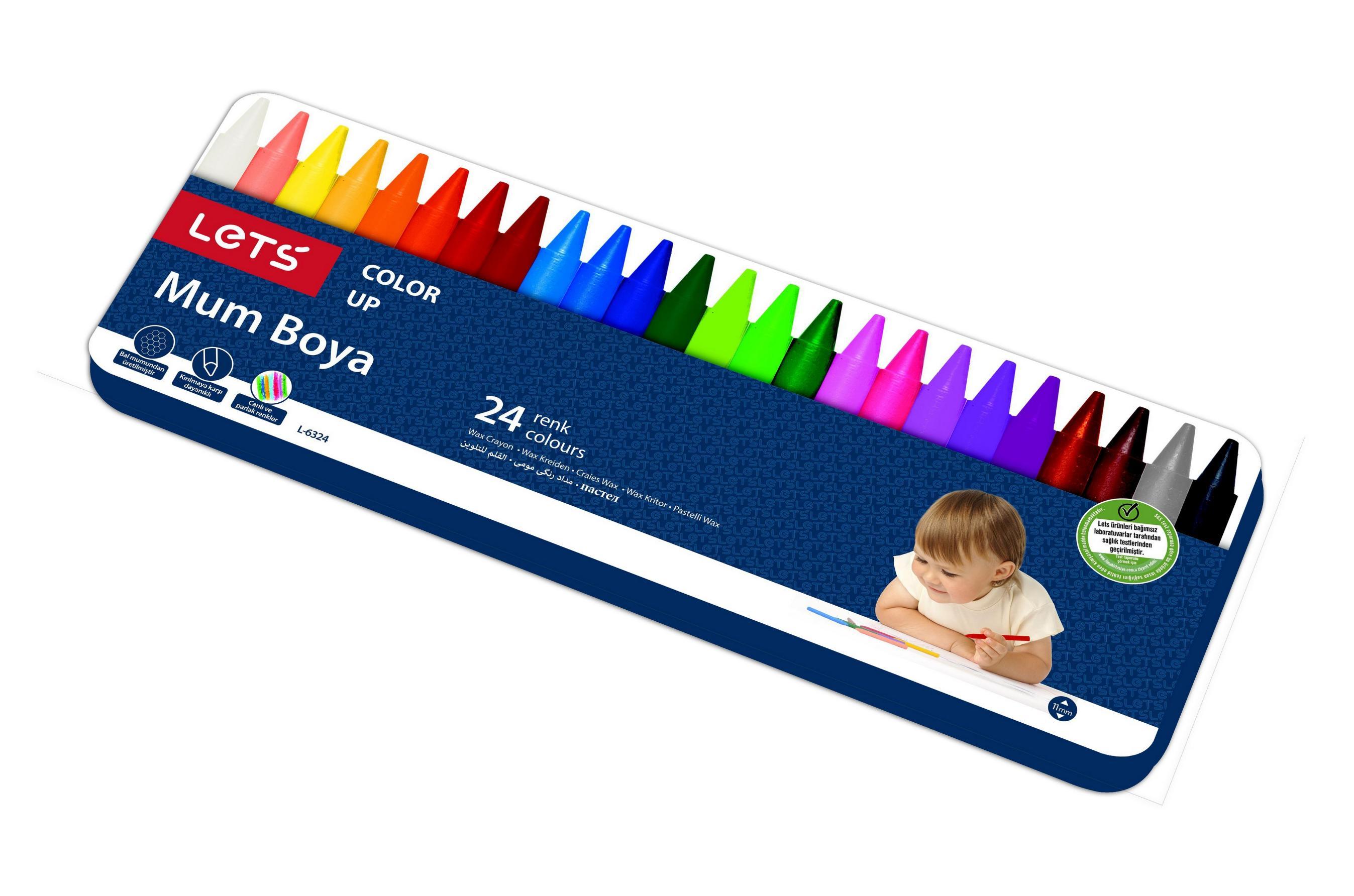 Lets Mum Boya 11 Mm Jumbo 24 Renk L-6324Lets Mum Boya 11 Mm Jumbo 24 Renk L-6324 - Kırtasiyem.netMum Boyalar