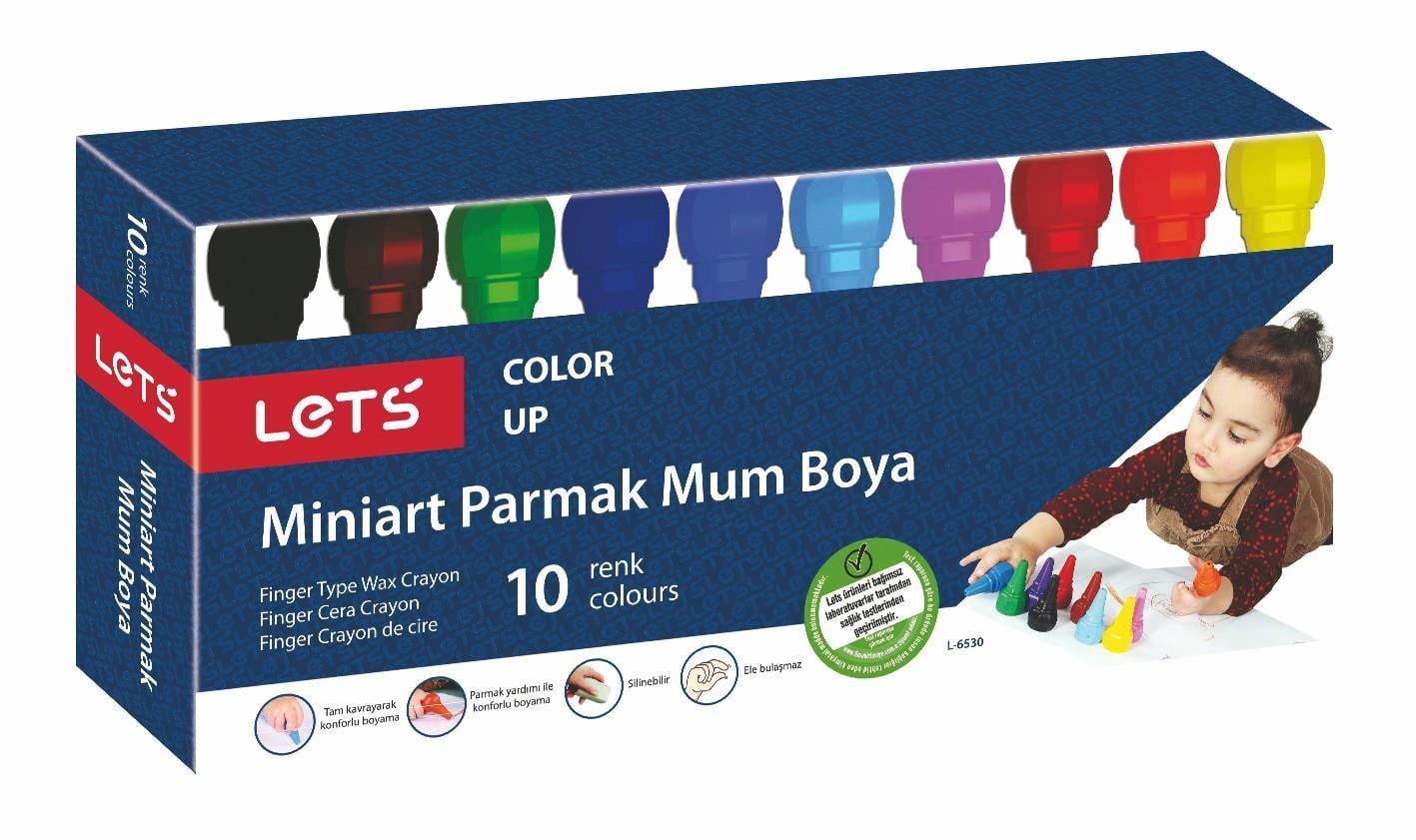 Lets Mum Boya Parmak 10 Renk L-6530Lets Mum Boya Parmak 10 Renk L-6530 - Kırtasiyem.netMum Boyalar