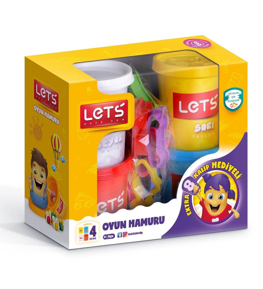 Lets Oyun Hamuru 12 Parça Kalıplı 4 Lü L-8344Lets Oyun Hamuru 12 Parça Kalıplı 4 Lü L-8344 - Kirtasiyem.netOyun Hamurları