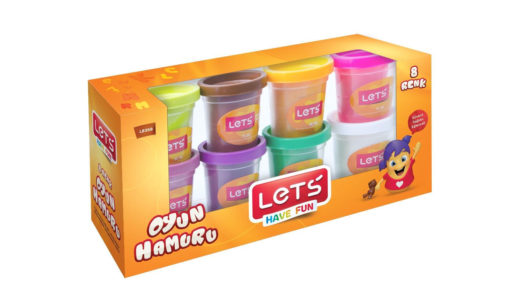 Lets Oyun Hamuru 8 Renk L-8358Lets Oyun Hamuru 8 Renk L-8358 - Kirtasiyem.netOyun Hamurları