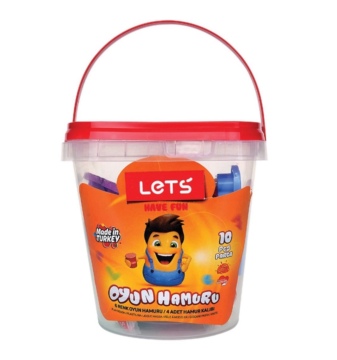 Lets Oyun Hamuru 8 Renk Plastik Kovalı+4 Kalıp Hediyeli L-8700Lets Oyun Hamuru 8 Renk Plastik Kovalı+4 Kalıp Hediyeli L-8700 - Kirtasiyem.netOyun Hamurları