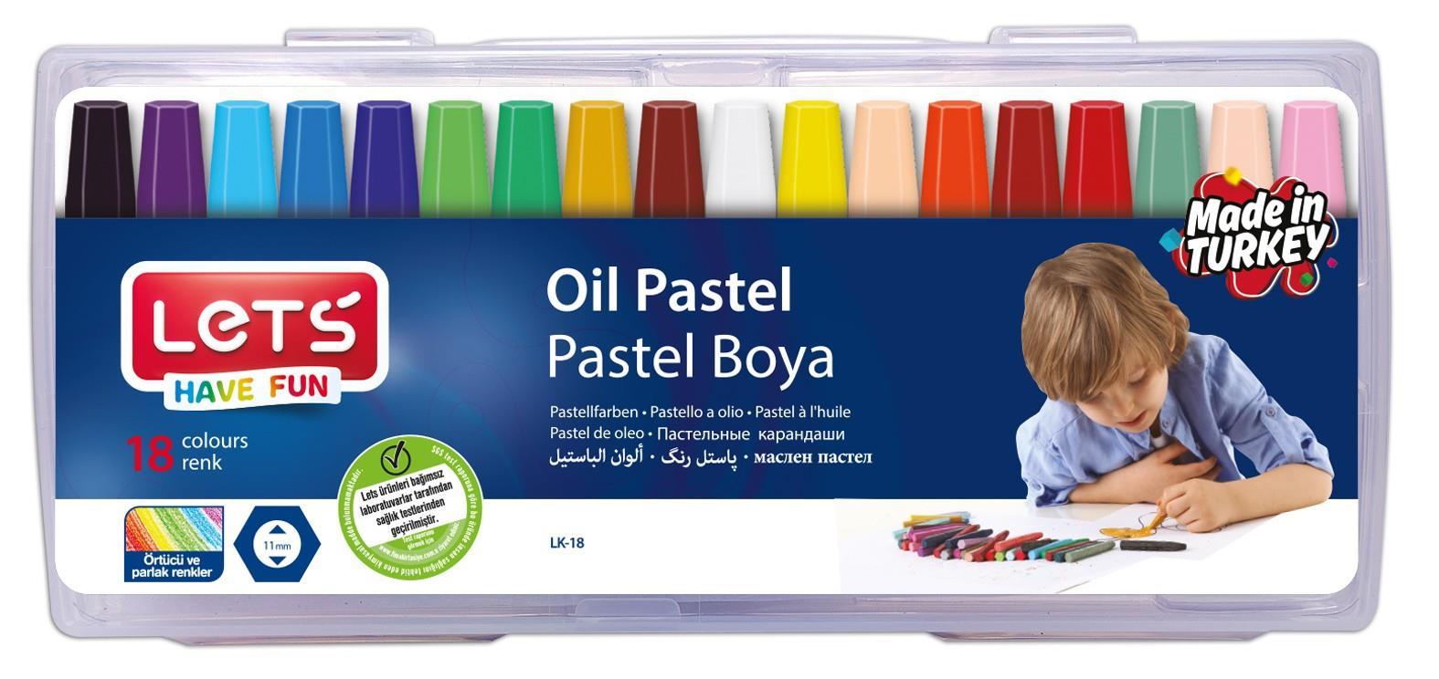 Lets Pastel Boya Plastik Çantalı 18 Li LK-18Lets Pastel Boya Plastik Çantalı 18 Li LK-18 - Kırtasiyem.netPastel Boyalar