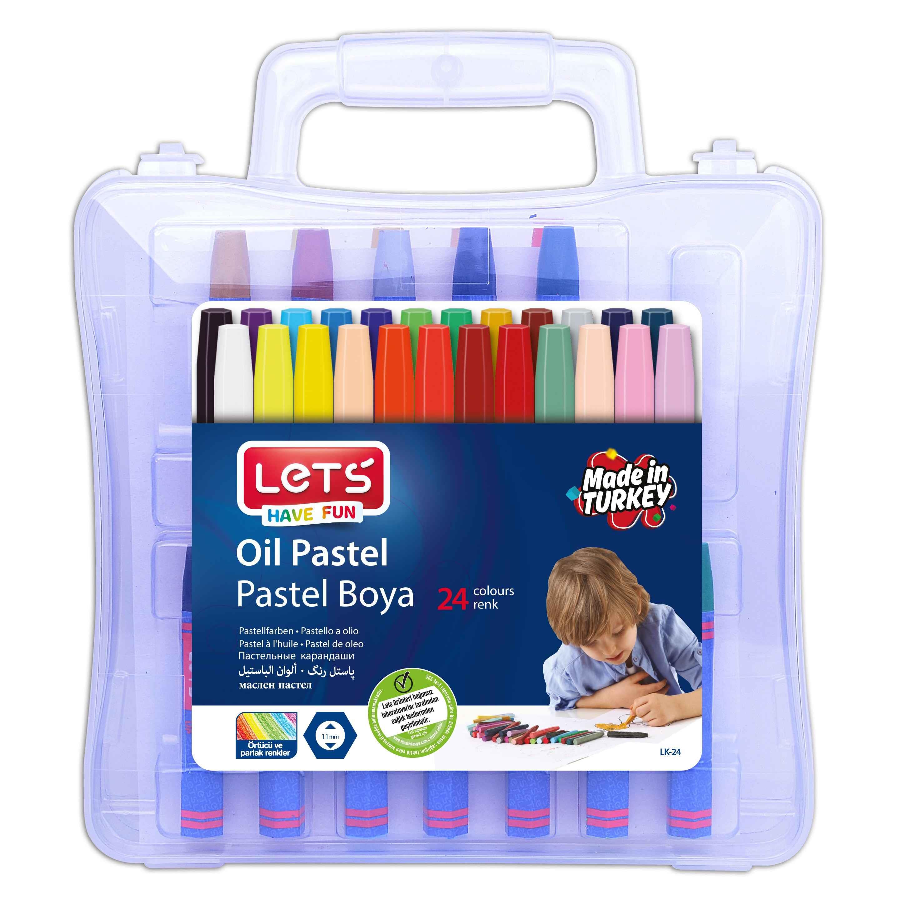 Lets Pastel Boya Plastik Çantalı 24 Lü LK-24Lets Pastel Boya Plastik Çantalı 24 Lü LK-24 - Kırtasiyem.netPastel Boyalar