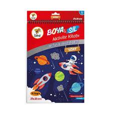 Lino Boya Sil Aktivite Boyama Kitabı Uzay A4 Ebat (Silinebilir) Bs-1005Boyama Kitapları