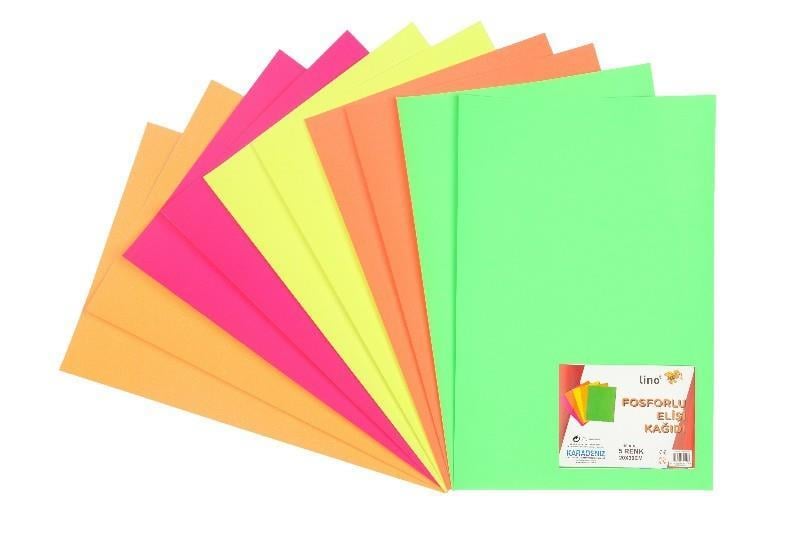 Lino El İşi Kağıdı Fosforlu 5 Renk 10 Lu (20X30 Cm )Lino El İşi Kağıdı Fosforlu 5 Renk 10 Lu (20X30 Cm ) - Kirtasiyem.netElişi Kağıtları