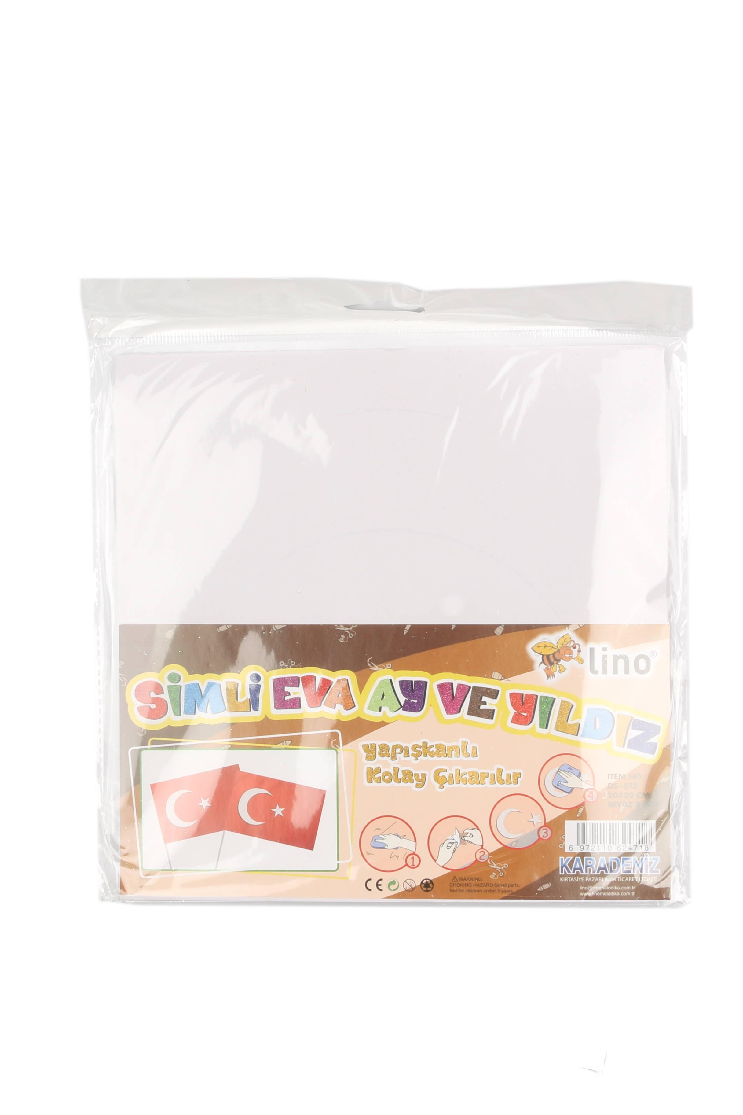Lino Eva 20X20 Simli Ay Ve Yıldız 2 AdetLino Eva 20X20 Simli Ay Ve Yıldız 2 Adet - Kirtasiyem.netEvalar