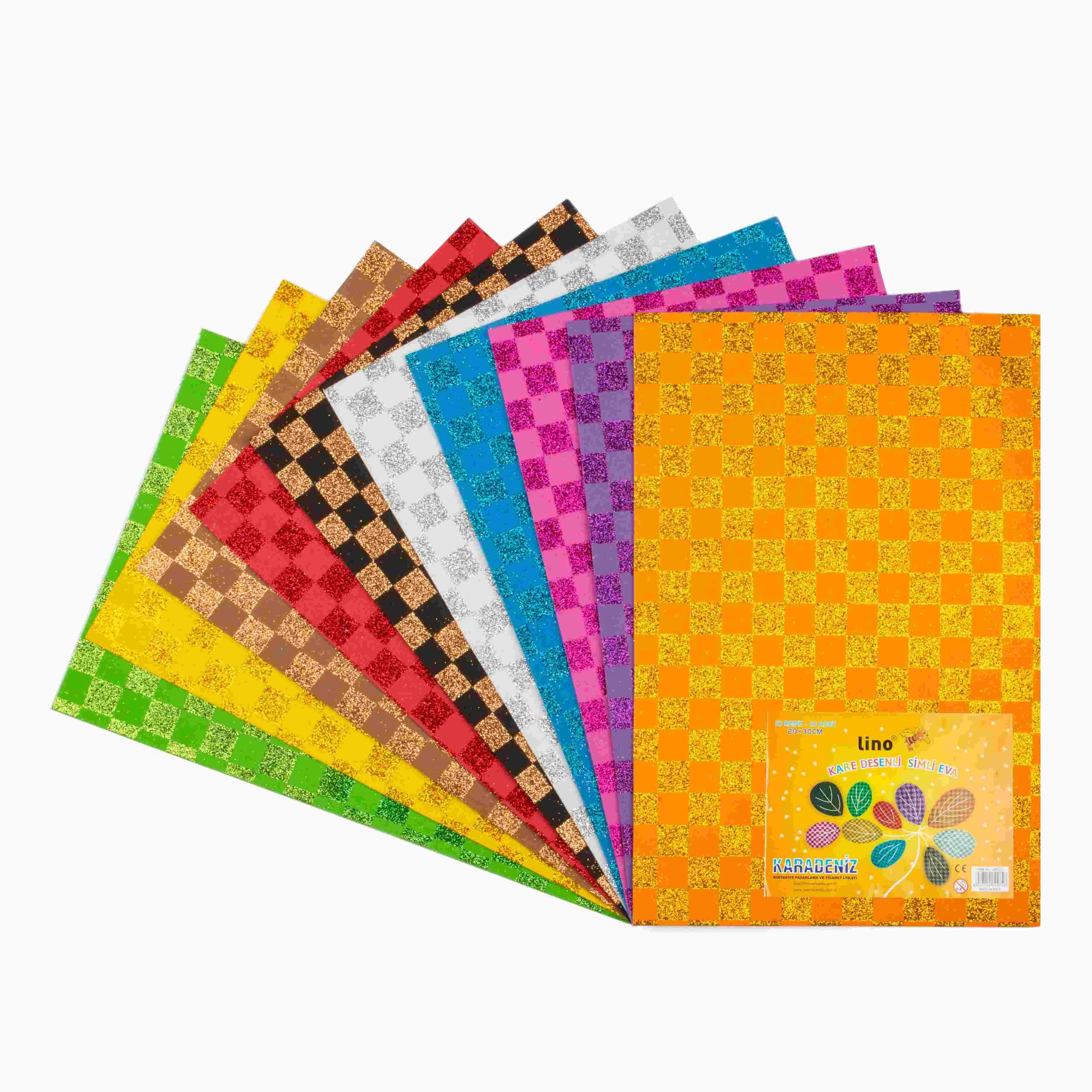 Lino Eva Simli Kare Desenli 20X30 10 Renk 2 Mm. 2801J-3Lino Eva Simli Kare Desenli 20X30 10 Renk 2 Mm. 2801J-3 - Kirtasiyem.netEvalar