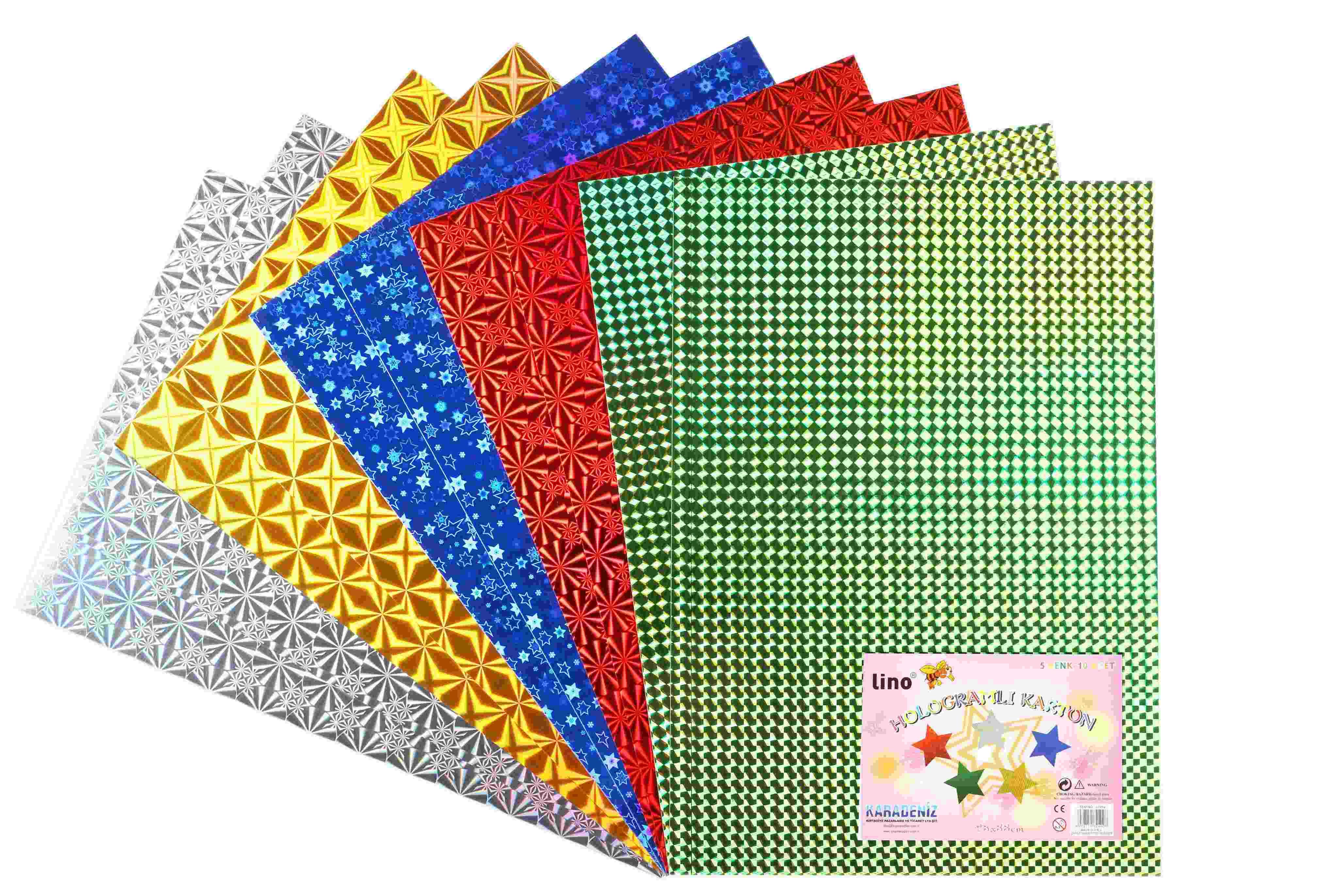 Lino Hologram Kağıt 10 Lu 23X33 2709JLino Hologram Kağıt 10 Lu 23X33 2709J - Kirtasiyem.netHologramlı Kağıt