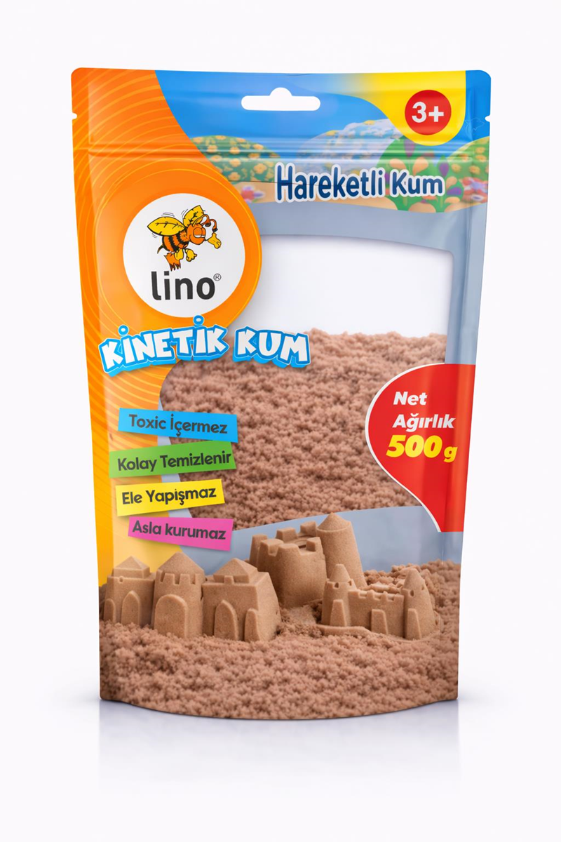 Lino Kinetik Kum 500 Gr Doğal Doypack LN-600Yüz Boyaları