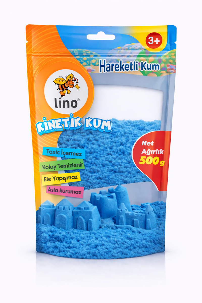 Lino Kinetik Kum 500 Gr Mavi Doypack LN-600MYüz Boyaları