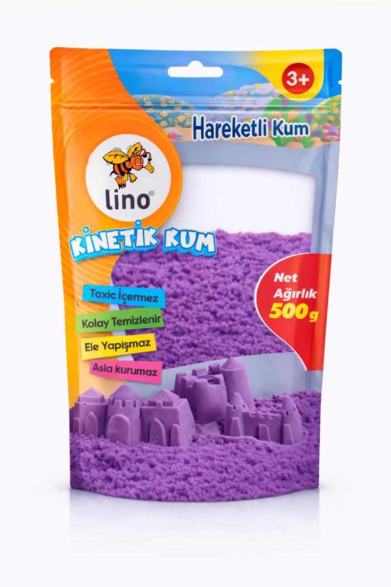 Lino Kinetik Kum 500 Gr Mor Doypack LN-600MRYüz Boyaları