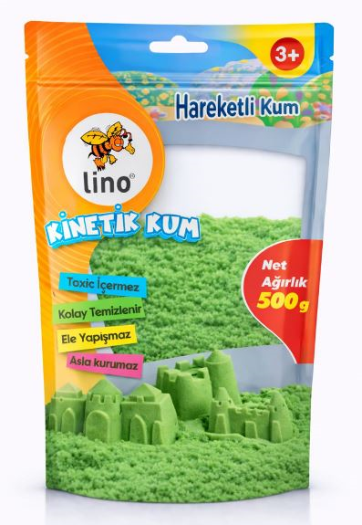 Lino Kinetik Kum 500 Gr Yeşil Doypack LN-600YKinetik Kum