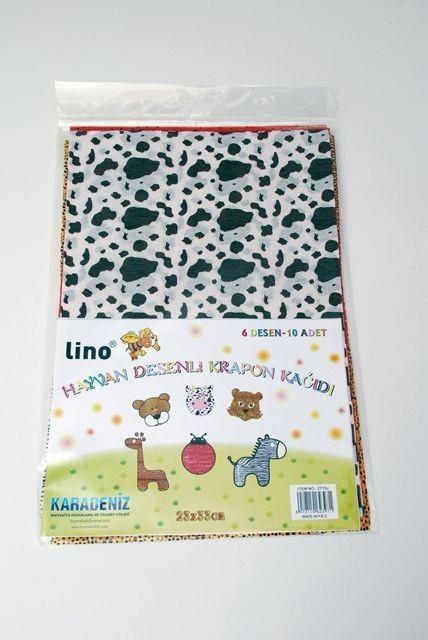 Lino Krapon Kağıdı Desenli 23X33 10 Adet 2715JLino Krapon Kağıdı Desenli 23X33 10 Adet 2715J - Kirtasiyem.netKrapon Kağıtları