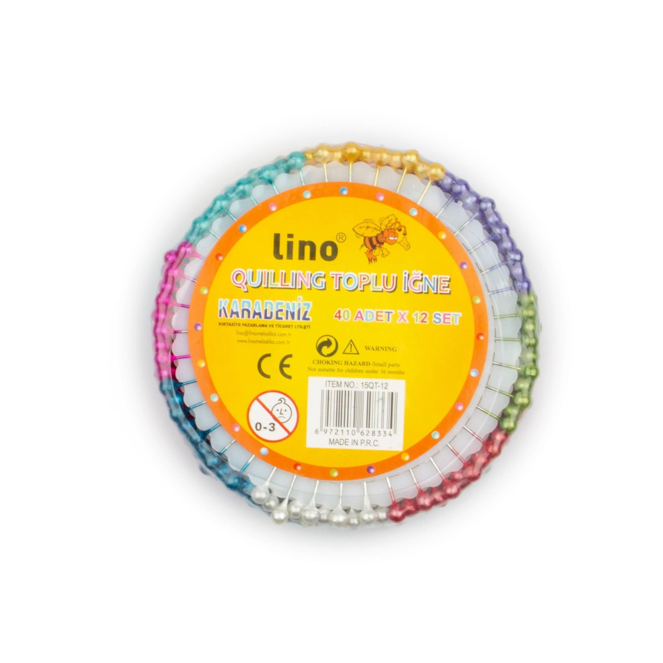Lino Quilling Toplu İğne 40 Lı Tekli  Paket 15Qt-12Lino Quilling Toplu İğne 40 Lı Tekli  Paket 15Qt-12 - Kirtasiyem.netİğneler