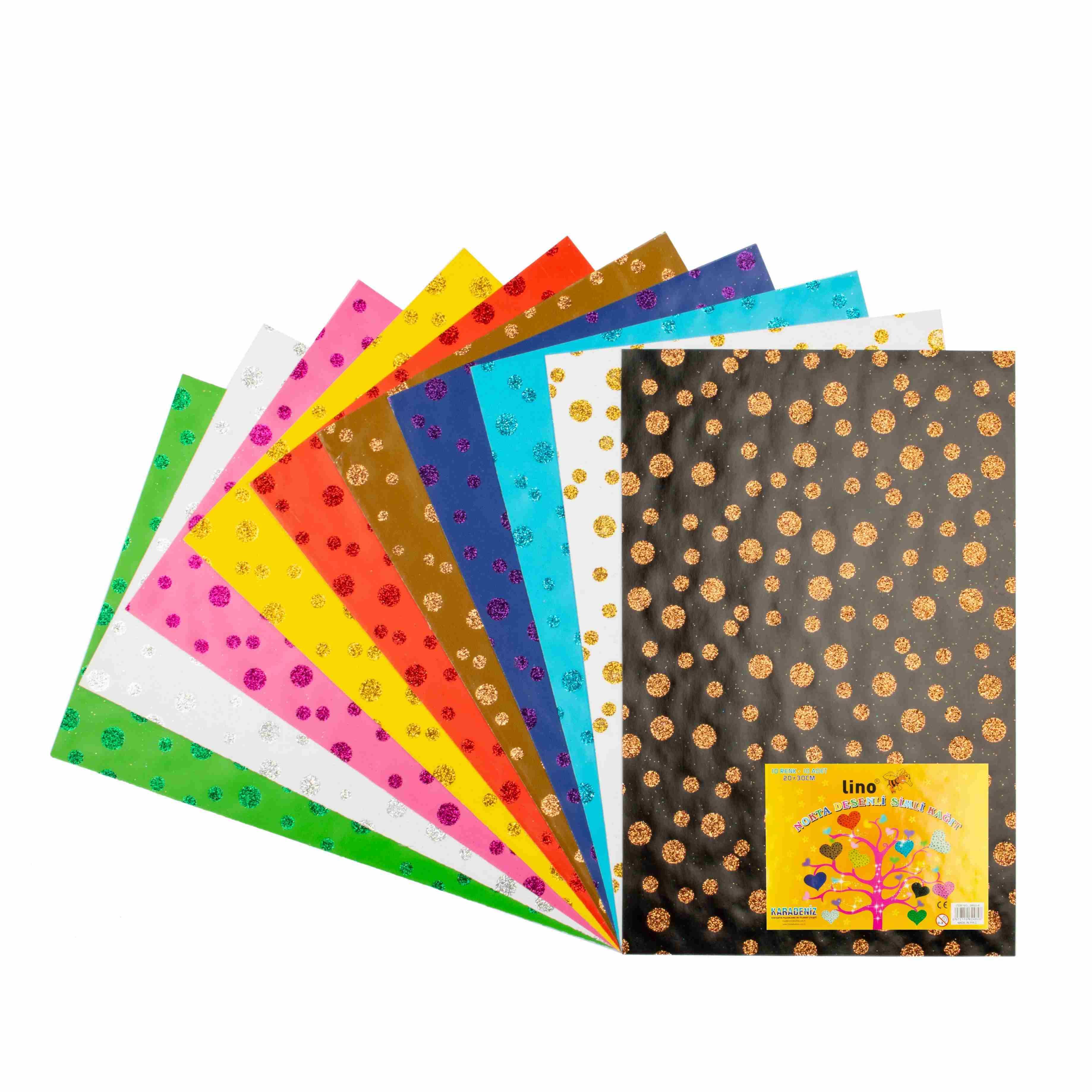 Lino Simli Kağıt Nokta Desenli 20X30 10 Renk 2802J-4Lino Simli Kağıt Nokta Desenli 20X30 10 Renk 2802J-4 - Kirtasiyem.netElişi Kağıtları