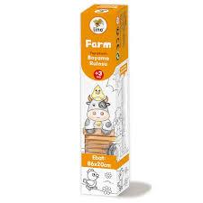 Lino Yapışkanlı Boyama Rulosu Farm 86X20 Cm8.Sınıf