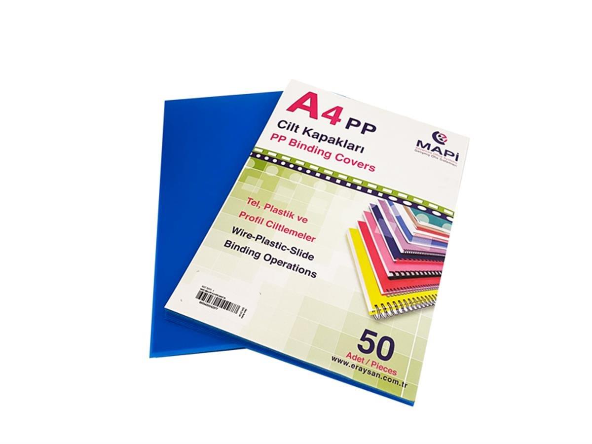 Mapi A4 Pp Opak Kapak (Kum Desen) 350 Mic. Mavi   50 LiMapi A4 Pp Opak Kapak (Kum Desen) 350 Mic. Mavi   50 Li - Kirtasiyem.netCilt Kapağı