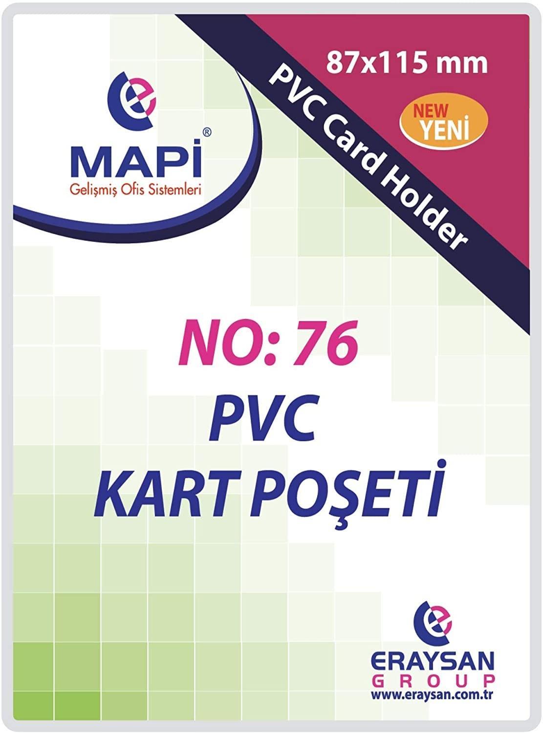 Mapi Özel Ebat PVC Kart Pşt. N:76 87x115 _100    (1 ADET)Mapi Pvc Poşet 76 Nolu 87X115 Dikey*100 - Kirtasiyem.netHediye Paketi