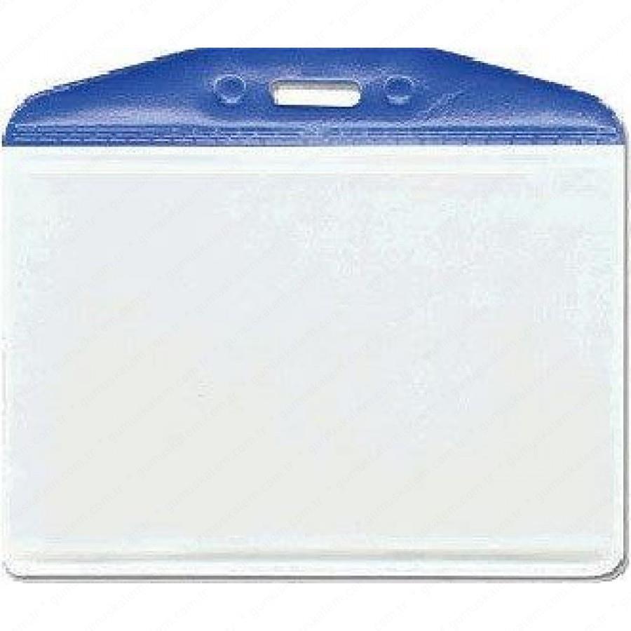 Mapi PVC Kart Posetleri (Oval) Beyaz Şeritli_100  54X86  (1 ADET)Mapi Yaka Kart Poşeti Oval 54*86 Mm - Kirtasiyem.netDiğer Ciltleme Malzemeleri